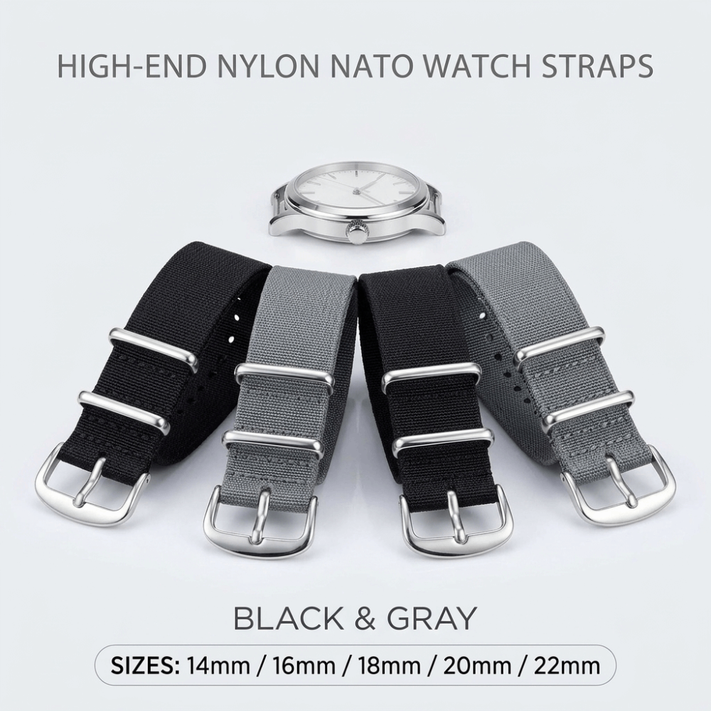 14/16/18/20/22mm NATO Watch Ba - đánh giá và giá Nylon Nato Strap