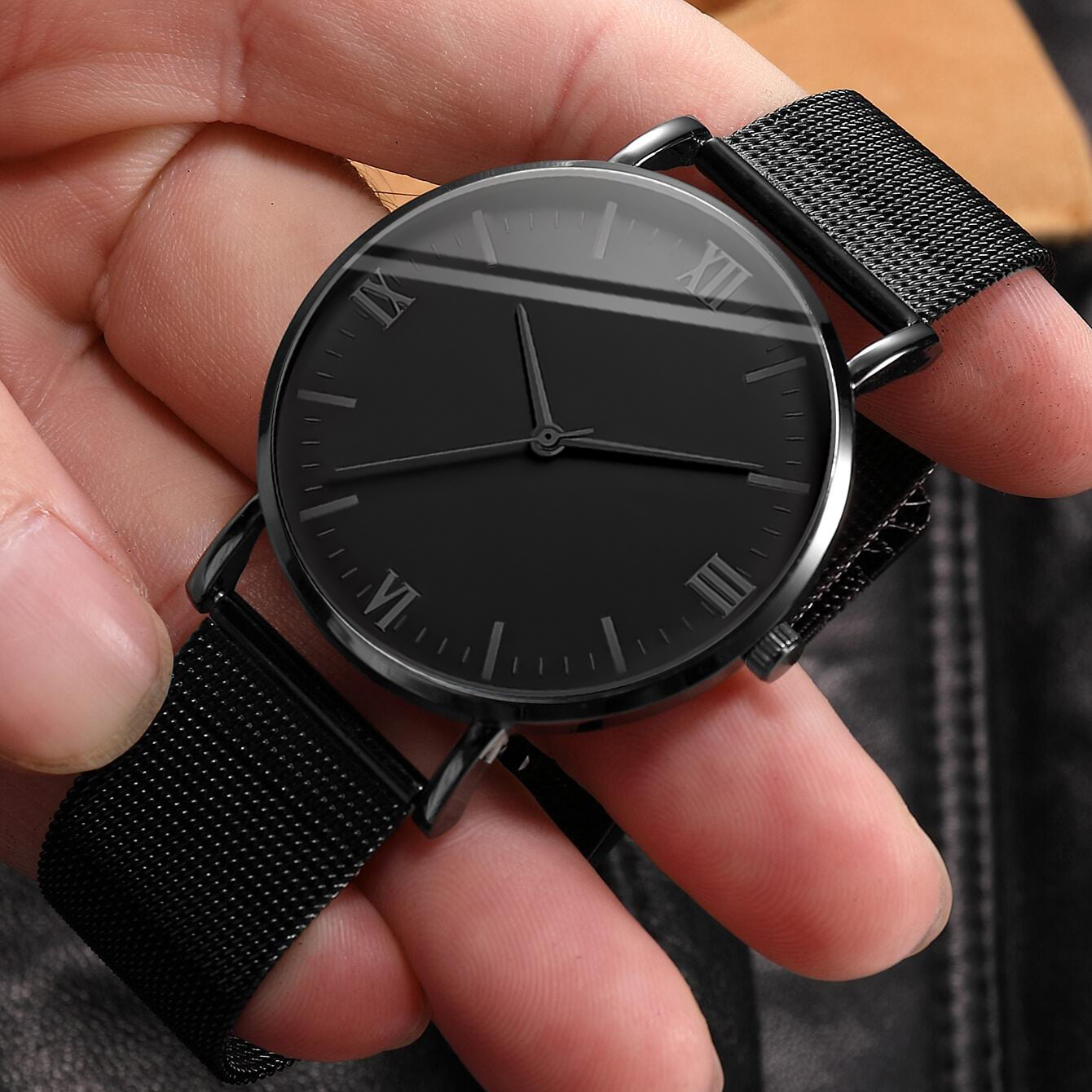 2PCS Men's Watch Fashion Roma  - đánh giá và giá Stainless Mesh Band