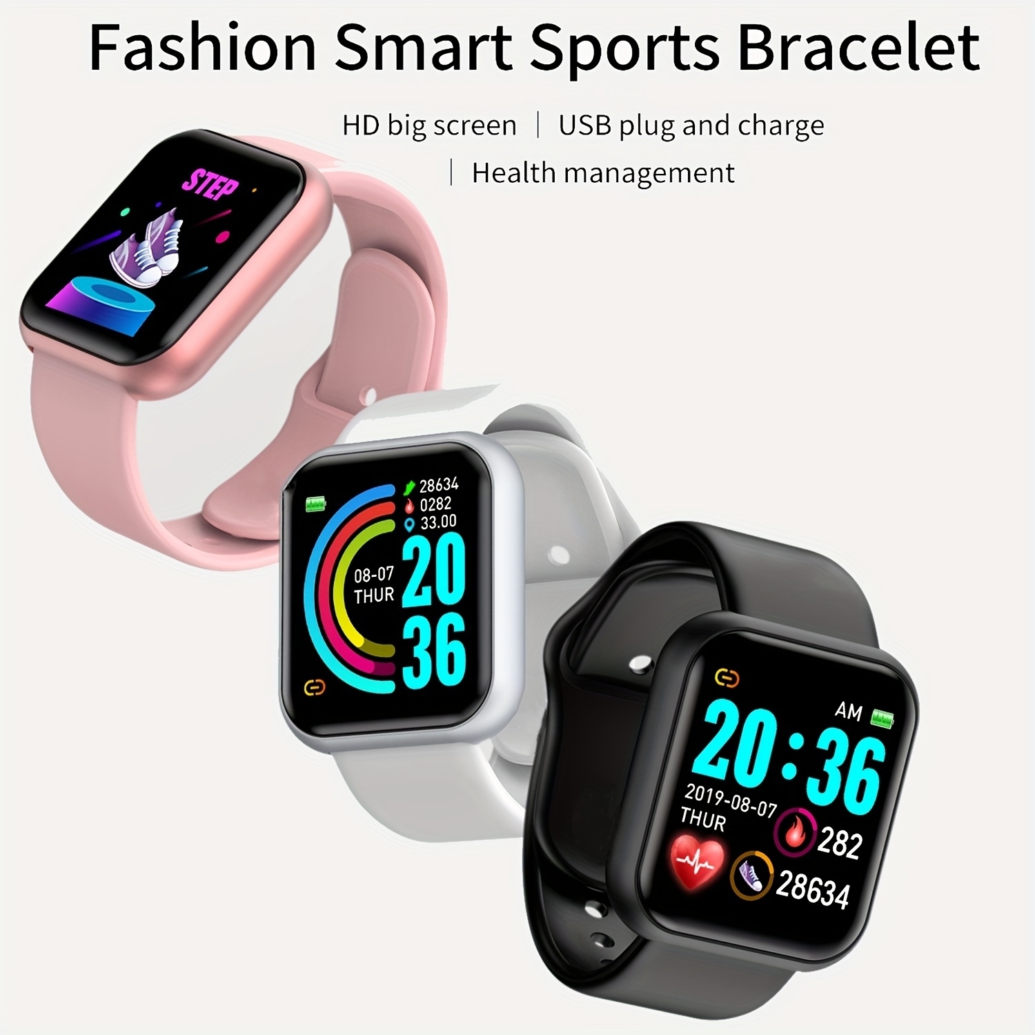 Smart Watch For Men Women Spor - đánh giá và giá Silicone Band Replacement