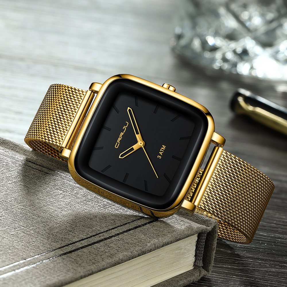 CRRJU Mens Watches Top Brand L - đánh giá và giá Stainless Mesh Band