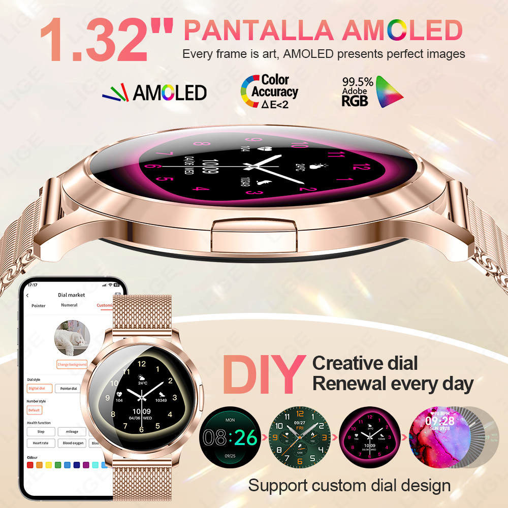 LIGE 2026 New Smart Watch Wome - đánh giá và giá Smartwatch Custom