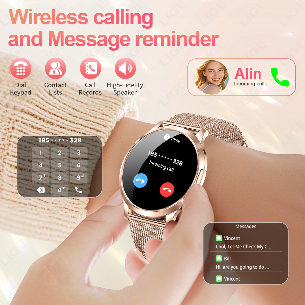 LIGE 2026 New Smart Watch Wome - đánh giá và giá Smartwatch Custom