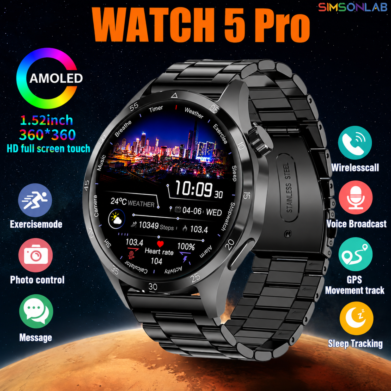 2026 Watch 5 Pro GPS Track Com - đánh giá và giá Smartwatch Custom