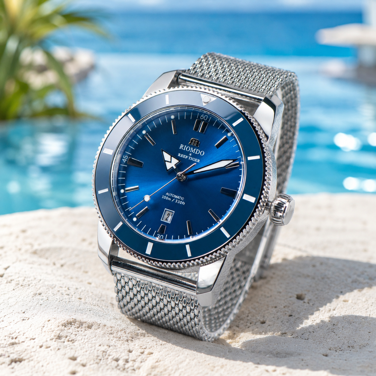 RIOMDO&RF Luxury Brand Men's A - đánh giá và giá Stainless Mesh Band