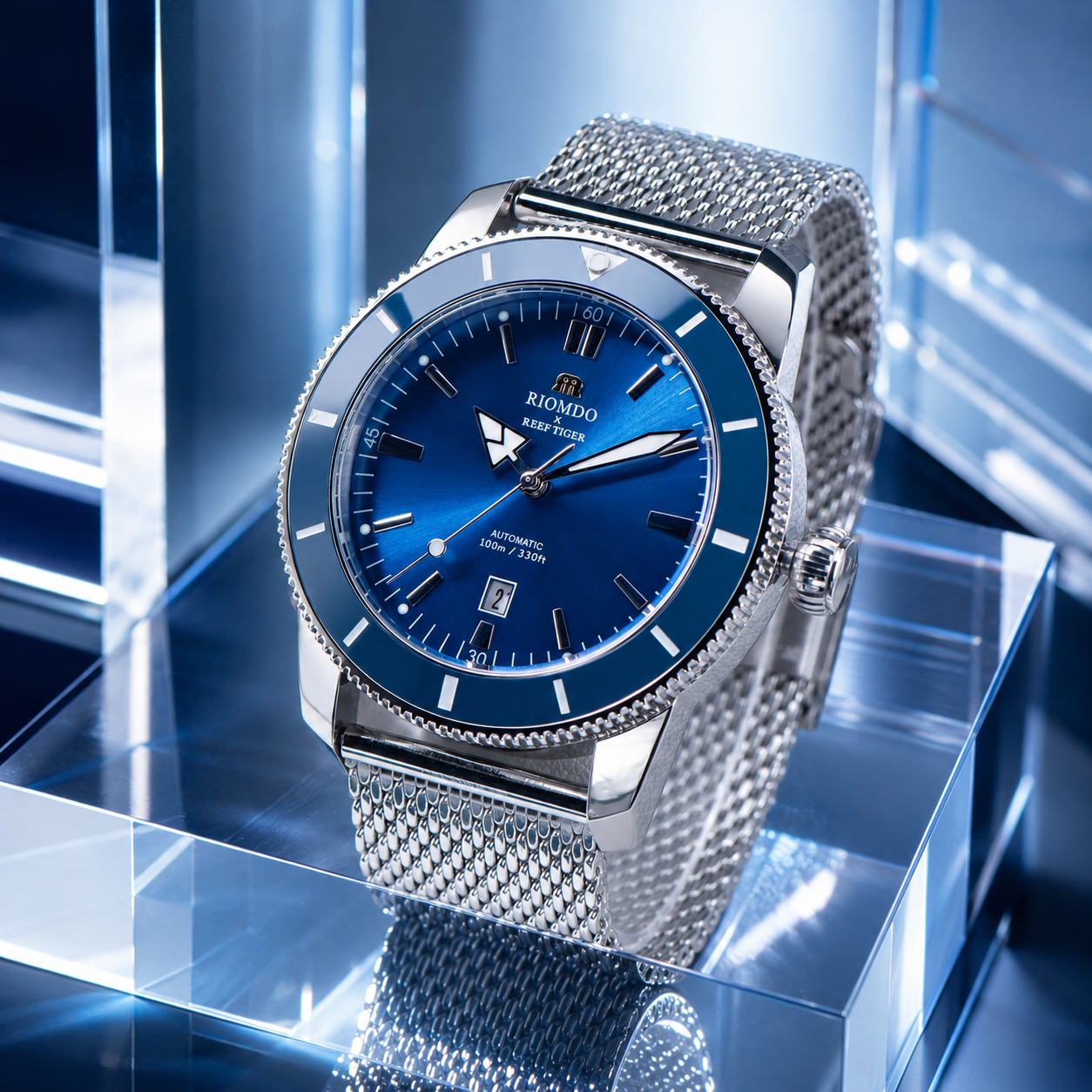 RIOMDO&RF Luxury Brand Men's A - đánh giá và giá Stainless Mesh Band