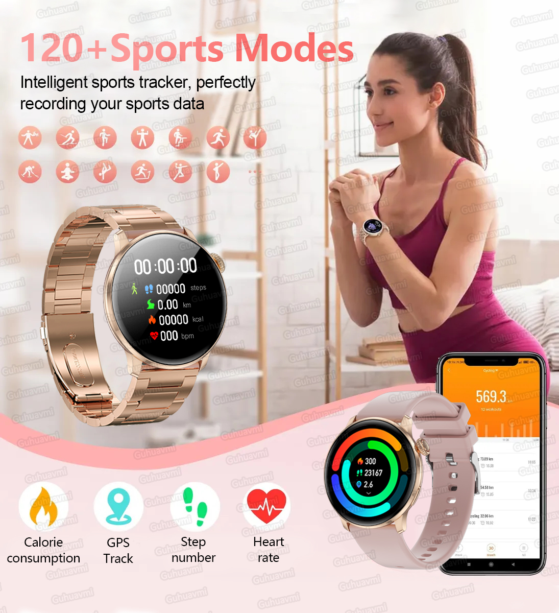 New Ultra-thin 8.9mm Lady Smar - đánh giá và giá Smartwatch Custom