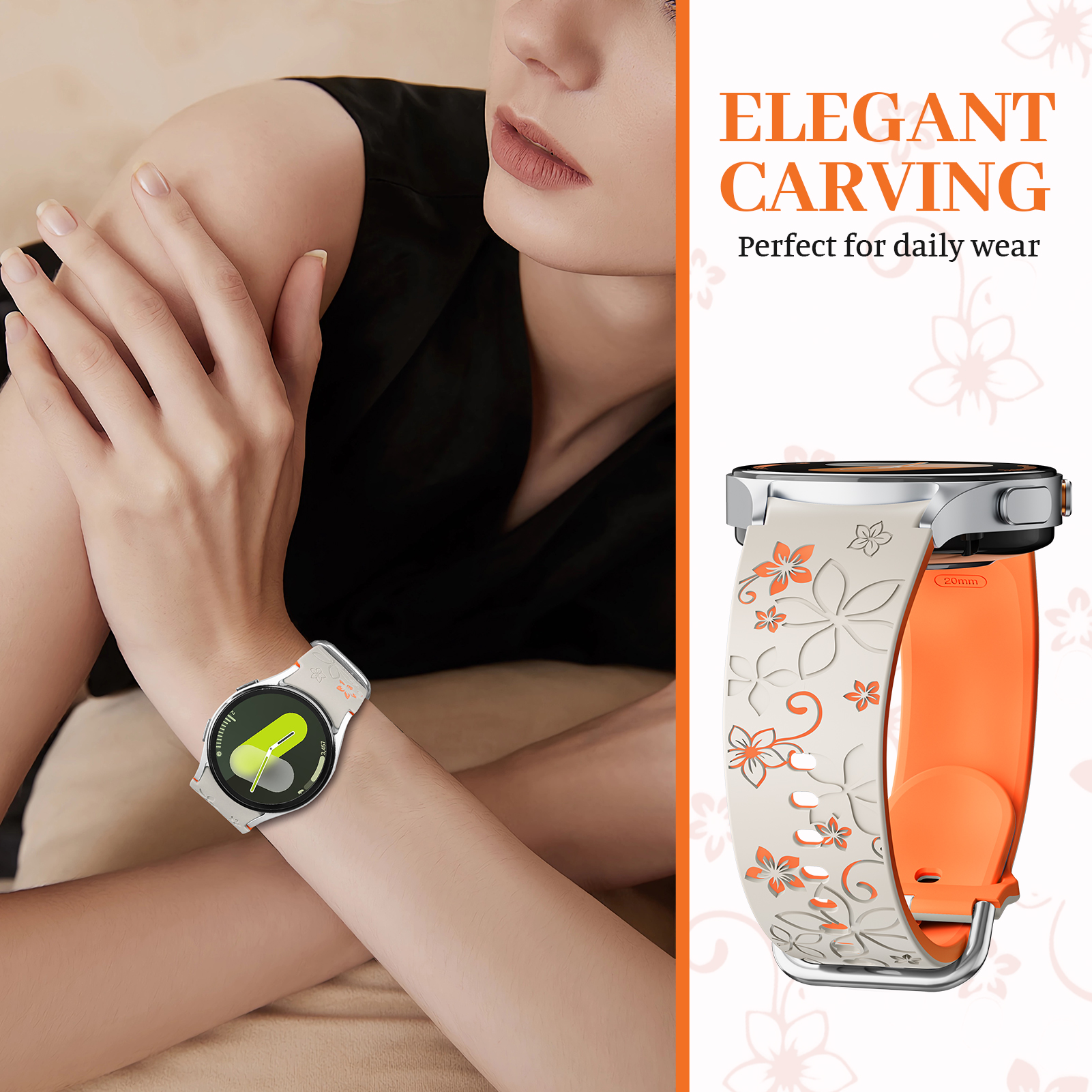 Engraved Silicone Band for Sam - đánh giá và giá Samsung Smartwatch Ultra Accessories