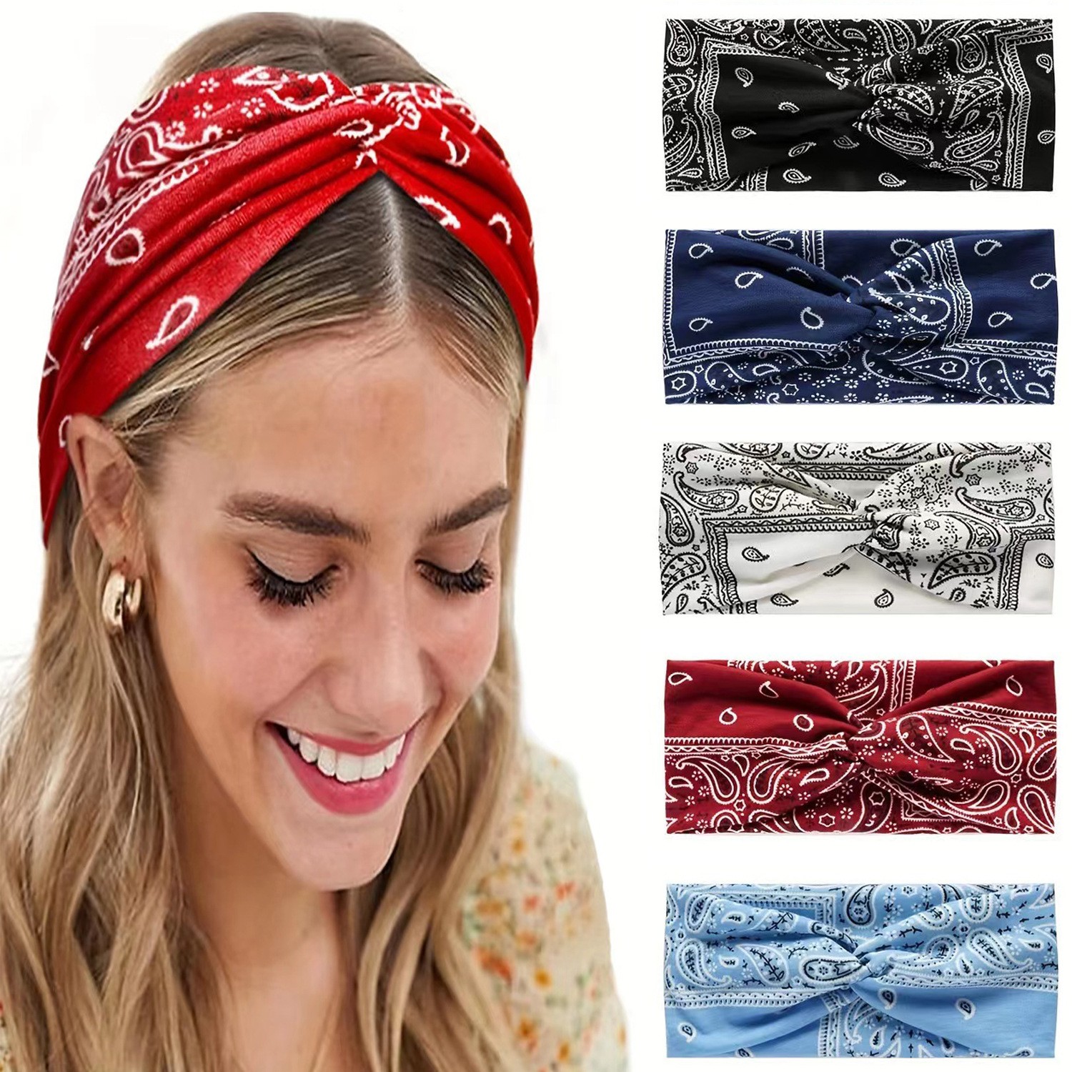 Paisley Cashew flowers hair ba - đánh giá và giá Milanaise Mesh Band