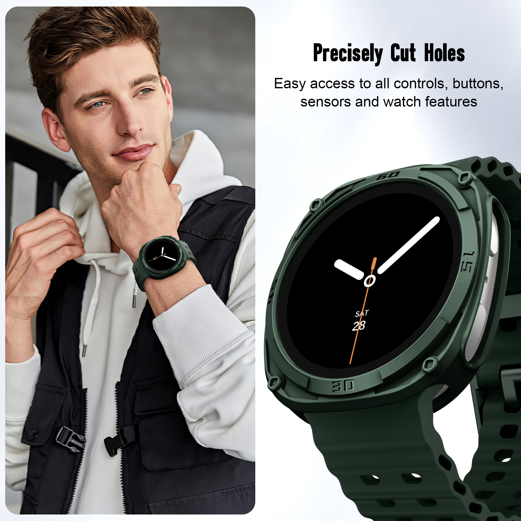 Rugged Bezel Case for Samsung  - đánh giá và giá Samsung Smartwatch Accessories