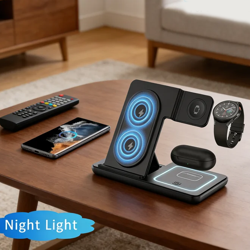 3 In 1 Foldable Wireless Charg - đánh giá và giá Watch Charger Cable