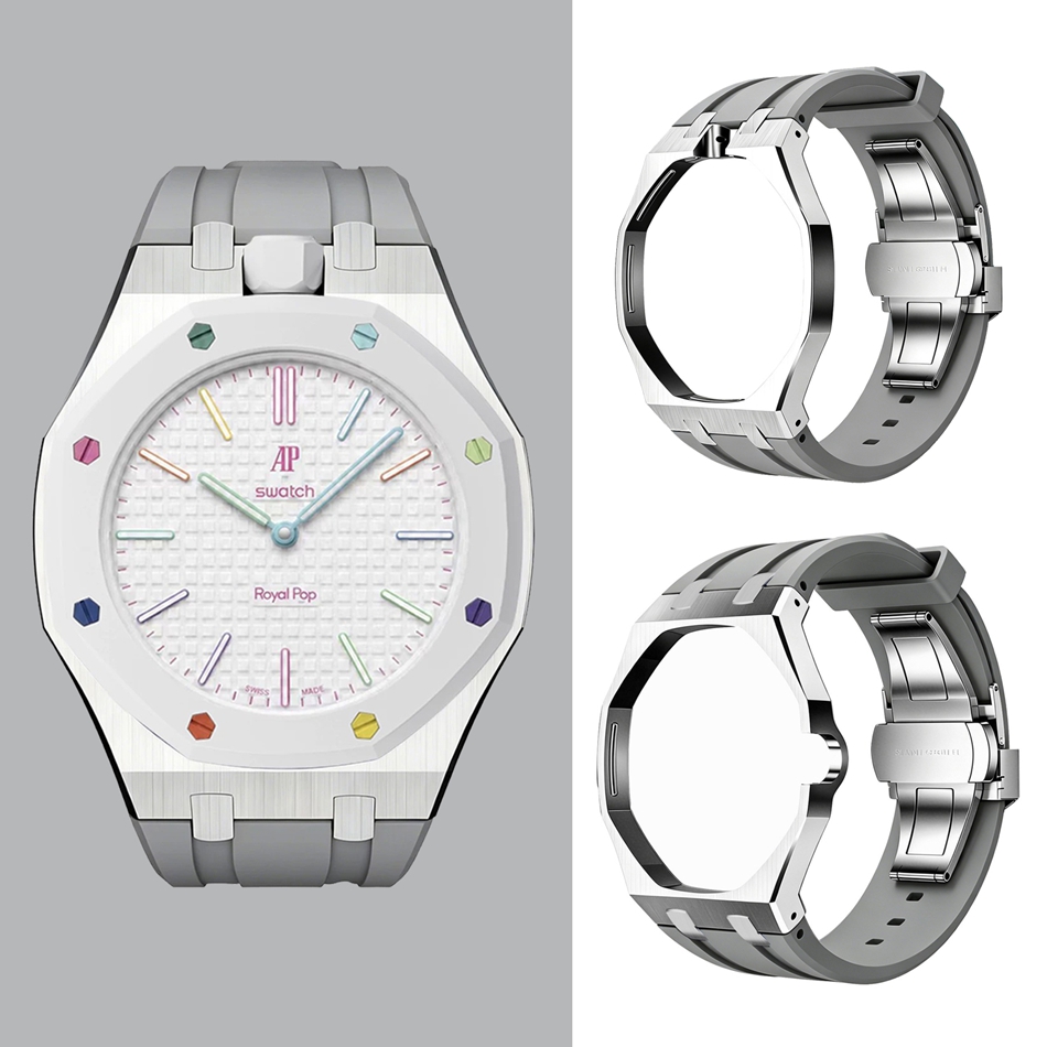 One-Piece Stainless Steel Case - đánh giá và giá Silicone Band Replacement