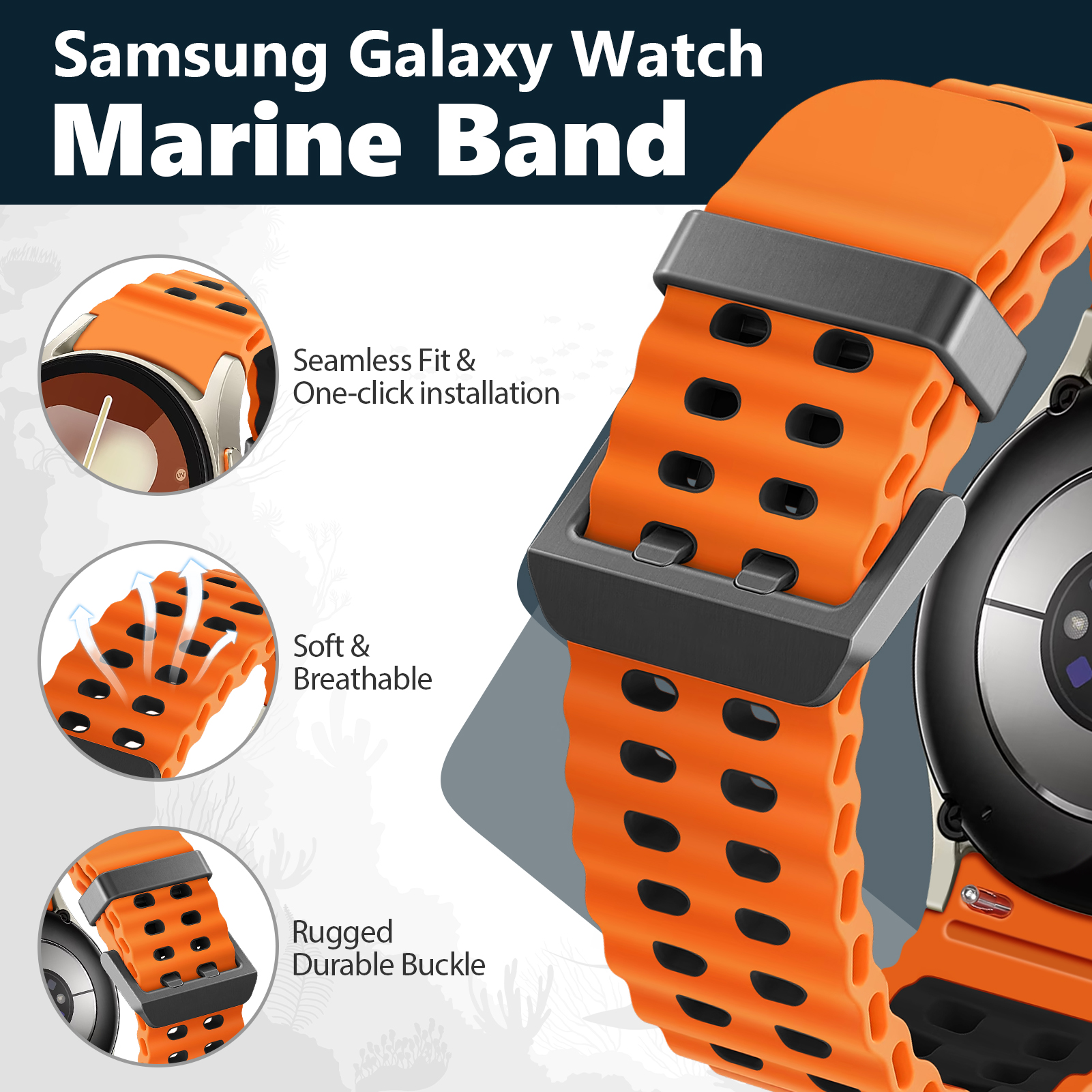 Marine Band for Samsung Galaxy - đánh giá và giá Samsung Smartwatch Ultra Accessories