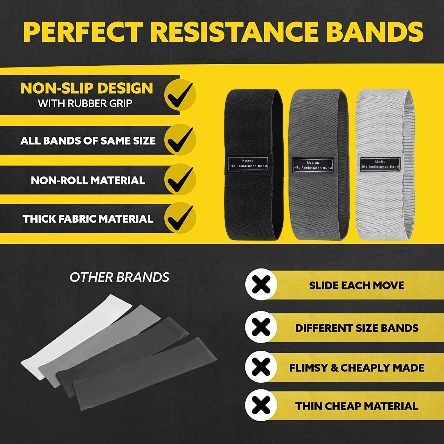 Fabric Resistance Hip Booty Ba - đánh giá và giá Milanaise Mesh Band